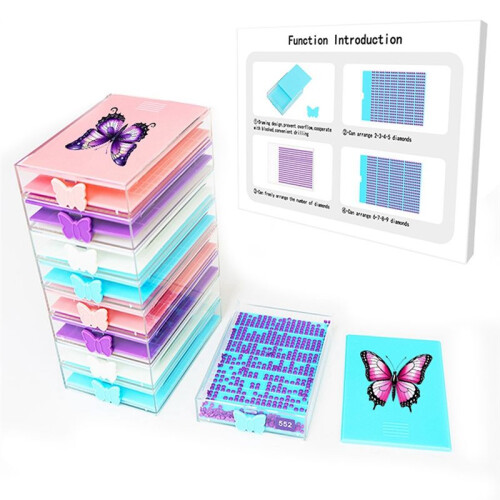 DIY  Diamond Tray Painting Stackable Drawer Box Tray Large Capacity Multi Placing Drill Storage Container E 2