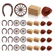 32 Pieces Western Party Decorations for Cowboy Girls Vintage Western Horseshoe RaceDerby Party Supplies