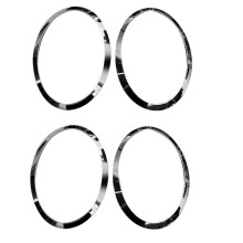 2X per  Cooper F55 F56 F57 03-18 Chrome Sinistra Destra Fari Anteriori Cornice Faro Sopracciglio  di Copertura Trim di Ricambio