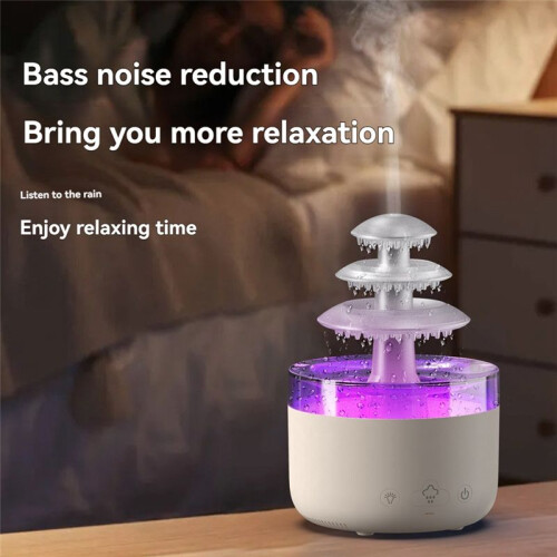 Relax Cloud Rain Diffuser Humidifier Raindrop Aromatherapy Ultrasonic Atomization Humidification Colorful Lamp US Plug 2