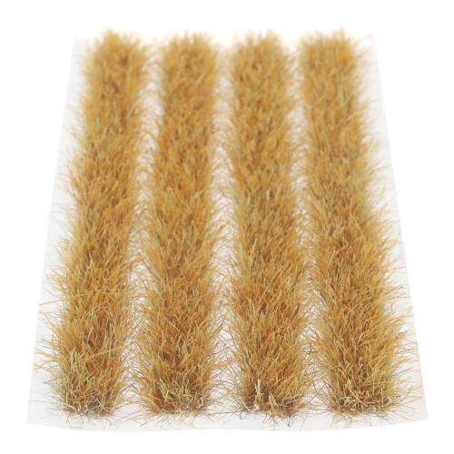 2Sets Brown Plastic Static Rice Field Grass Strip for Sand Table Decor 2