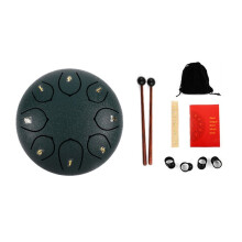 Tongue Drum, Rain Chime Drum, Waterproof Steel Tongue Drum Rain Chime Outside Musical 6 Inch 8 Notes for Music Therapy