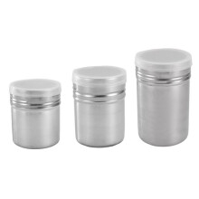 Stainless Steel Powder Sprinkler with Lid, Cocoa Powder Seasoning Bottle, Powder Sprinkler, Seasoning Jar Barbecue Tools
