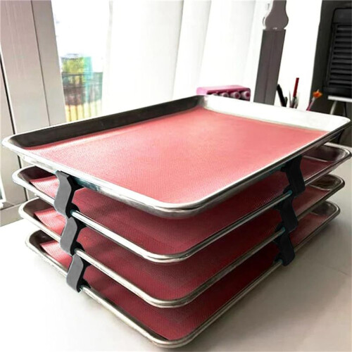 12PCS Baking Sheet Stackers Tray Stackers Baking Sheet Rack Tray Stackers for Cookie Sheets for Kitchen, Picnic, BBQ 1