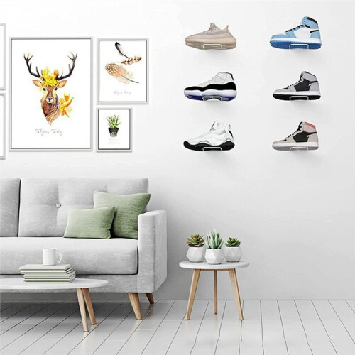 Plastic Floating Shoe Display Rack, Sports Shoe Wall-Mounted Storage Rack, Display Shoe Rack 2