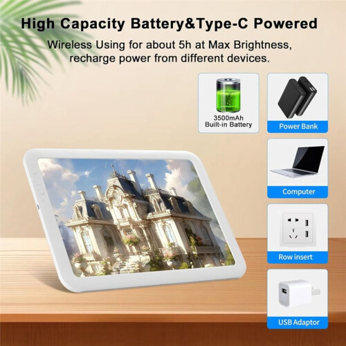 Rechargeable A4 LED Light Box for Tracing, Wireless Lightbox Drawing Light Table Light Pad Light Copy Board for Artists 1