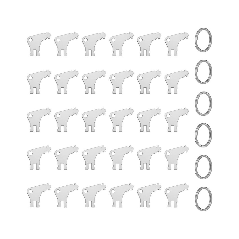 Paper Towel Dispenser Key,30Pcs Universal Dispenser Key With 6 Key Rings For Paper Towel And Toilet Paper Dispensers 4713000479139
