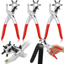 Confezione da 3 Perforatori per Cintura per Pelle Perforatore per Cintura per Artigianato Perforatore per Cintura 6 Dimensioni Multiforo per Strumento
