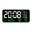 LED Digital Wall Clock Formaldehyde/CO2/TVOC Display Smoke Recognition Countdown Bedroom Decorative Clock Green 1