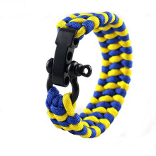 10 Sets Metal Bow Shackle,Alloy Umbrella Rope Buckle, Adjustable D Buckle Umbrella Rope Bracelet Buckle Black