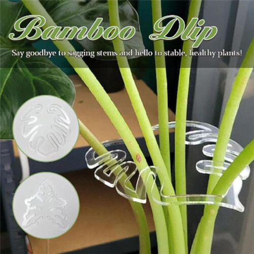 2PCS Monstera Grapple Monstera Leaf Plant Support Turtle Shell Bamboo Clamp Set Unique&Aesthetic Monstera Plant Support 2