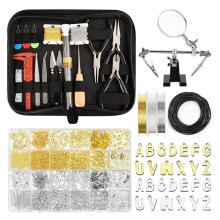 Jewelry Making Supplies for Adults, Jewelry Making Supplies Kit with Jewelry Making Tools, Jewelry Pliers, Letter Charm