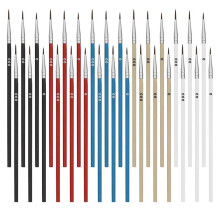 60 Pcs Tiny Paint Liner Brush, 5 Colors Detail Paint Brushes, Fine Tip Detail Brushes Kit for Nail or Facial Painting