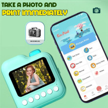 Kids Instant Printer Camera Boys Girls Gift Children Digital Video Camera Photo Thremal Printing Camera