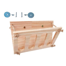 Kaninchen-GrasstäNder, Futterstation für Heu, Holzhase, Kleiner HaustierkäFig, FutterbehäLter, Holznapfregal, Zusammenklappbares Strohspalier