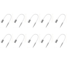10Pcs Headphone Converter 3.5mm Male to Type C Female Headphone Converter, Analog Headphone Converter White