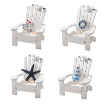 Beach Chair, Mediterranean Beach Chair Home Decoration, Household Wooden Chair Ornament Table Art Decoration