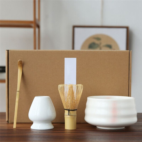 Japanese Matcha Tea Set Matcha Tea Making Tool Tea Set Indoor Drinking Tea Making Tool Accessories Black Pottery 2