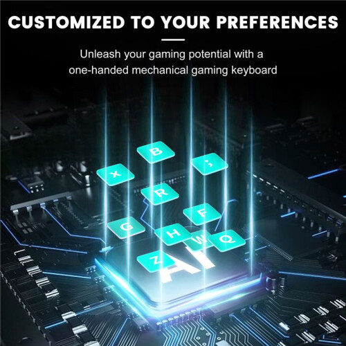 6 Key 1 Knob Copy Paste  Button Wired RGB  Mechanical Keyboard for Gamers/Designers/Video Editor 1