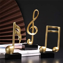 Music Note Decor Musical Sculpture Statue Resin Music Note Figurine for Home Piano Gifts Resin Ornaments