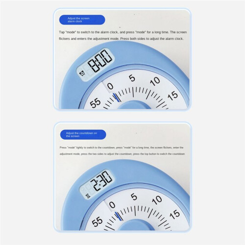 Rechargeable Visual Timer with Clock and Night Light,60 Minute Countdown Timer for Kids Adults with Low Battery Reminder 1