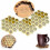 Coasters Set for Drinks with Holder, 4Pcs Honeycomb Shaped Drink Coasters, Mug Coaster for Cold/Hot Drinks 2