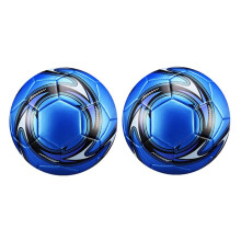 2 Palloni da Calcio Professionali Misura 5, Palloni da Calcio Ufficiali per Allenamento, Competizione, Calcio All'Aperto, Blu