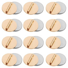 12Pcs Pin Brooch Converter, Magnetic Metal Pin Backs Harm Free Brooch Pin Converter for Scarf Hijab Shawls(Gold)