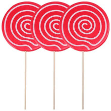 3Pcs Simulated Lollipop Prop Fake Lollipop Model Candy Ornament Wedding Festival Party Decoration,Red
