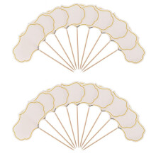 50PCS Chalkboard Cupcake Toppers Picks Charcuterie Board Buffet Labels Food Tag Blank Toothpick Flag Appetizer Signs B