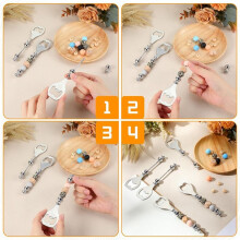 6 Stuks Kralen Bieropener Herbruikbare Flesopener Decoratieve Kralen Flesopener voor Barmannen DIY Kralen Flesopener