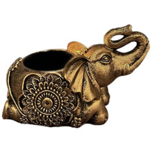 B-Gold Portacandele con Animali Scultura di Elefante Portacandele Portacandele Deco Piccoli Portacandele Portacandele Buon Regalo Portafortuna