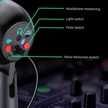 USB Condenser Microphone Rgb Microphone Wire Game Live Recording Studio Streaming Laptop Esports Game Microphone