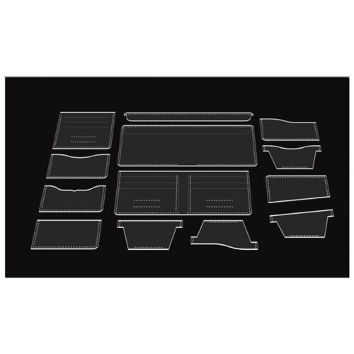 DIY Wallet Design Leather Template Paper Stencils Handcraft Leather Tool Universal Short Clip Template 1
