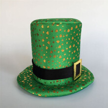 Chapeau Vert pour la Saint-Patrick, Chapeau Haut de Forme Vert, Chapeaux de Lutin Amusants pour Hommes et Femmes, Costume Adulte, DéCoration de FêTe