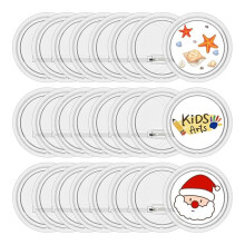 20 Pack Acrylic Buttons Pin Badge, 3 Inches Button Maker Blanks, Pin Buttons for Crafts Supplies and DIY Party Projects
