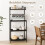 4-Tier Metal Kitchen Shelf with Adjustable Shelves, Black 4