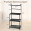 4-Tier Metal Kitchen Shelf with Adjustable Shelves, Black 2
