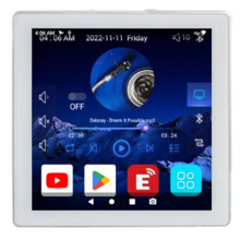8 Ohm Android 10.0 System WIFI 4X25W Stereo Heimkino Hintergrundmusik Wandverstärker Weiß