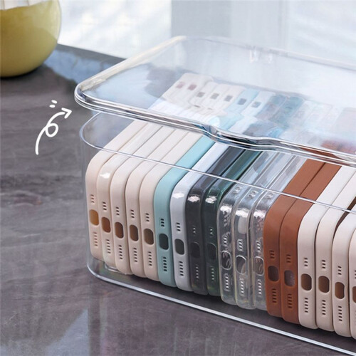 Makeup Face Mask Organizer Dust-Proof Large Capacity Desktop Storage Designed to Store Moisturizing Facemasks-B 1