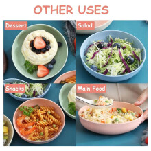6-Pieces Whisker Fatigue Cat Bowl - 5.5 Inch Shallow Cat Food Dish Wide Cat Wet Feeding Bowls, PET Plate for Kittens