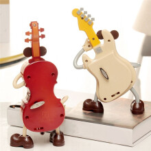 Spieluhren für MäDchen, MäDchen-SchmuckkäStchen, Spieluhren, Spieluhr mit Automatischer Swing-Gitarre und Violine, Dekoratives Ornament für Den