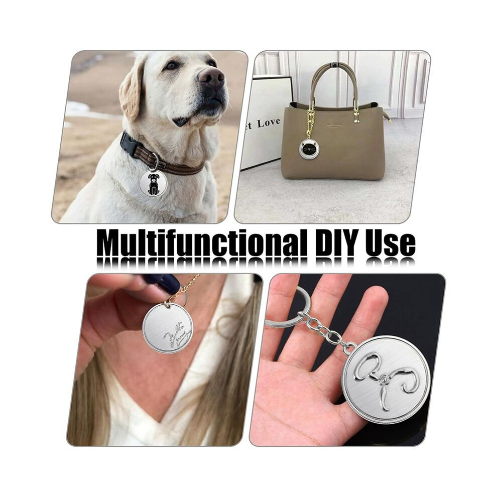 8Pcs Blank Challenge Coins For Laser Engraving, 1.6In Engraving Blank Alloy Coins With Acrylic Protection Box Silver 6034170090985