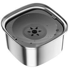 3L Hondenwaterbak 101Oz RVS Hondenbak Geen Morsen Grote Capaciteit Hondenvoer Waterbak Slow Water Feeder Grijs