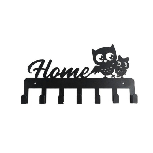 A Owl Key Holder Wall No Nail Hook Home Ornament