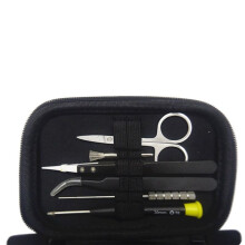 9 in 1 Diy Repair Tool Kit + Pliers Ceramics Tweezers Folding Scissors Coil Jig Screwdriver Hand Tool Set