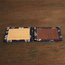 B-Bamboo Mat Coaster Bamboo Mug Pads Rattan Coaster Cup Pad Bamboo Sushi Mat Table Coasters for Drinks Beverage Coasters