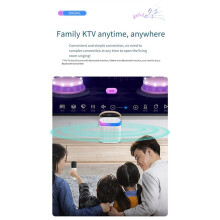 Karaoke Machine 5.3 Portable Speaker Singing Machine with Led Music Rhythm Light for Family and Outdoor B