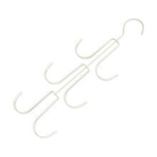 Cabide de Armazenamento de Bolsa Branca Gancho GiratóRio de Metal para Organizar e Armazenar Porta-Gravatas Multifuncional