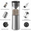 Electric Salt and Pepper Grinder Set Rechargeable Automatic Grinder with Charging Base LED Light, Adjustable Coarseness 6